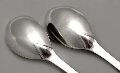 Cape Silver Lemoen Lepels (Orange Spoons) - Pair, Jan Lotter